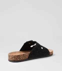 Women I LOVE BILLY Flats|Sandals-Yinto Black Multi Sandals