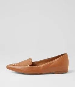 Women TOP END Loafers|Flats-Yivi Dark Tan Leather Loafers