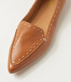 Women TOP END Loafers|Flats-Yivi Dark Tan Leather Loafers
