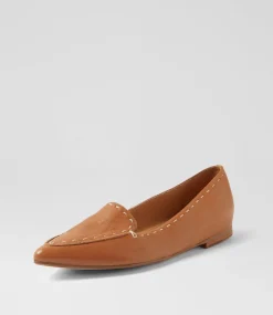 Women TOP END Loafers|Flats-Yivi Dark Tan Leather Loafers