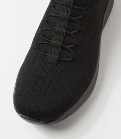 Women I LOVE BILLY Sneakers-Yizzy Black Knit Sneakers