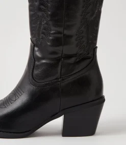 Women I LOVE BILLY Boots-Yodel Black Knee High Boots