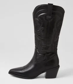 Women I LOVE BILLY Boots-Yodel Black Knee High Boots
