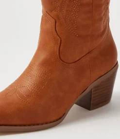 Women I LOVE BILLY Boots-Yodel Tan Knee High Boots