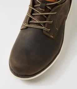 COLORADO Boots|Casuals-Youth Brown Crazyhorse Leather Lace Up Boots