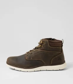 COLORADO Boots|Casuals-Youth Brown Crazyhorse Leather Lace Up Boots