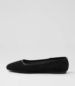 Women I LOVE BILLY Flats-Zardozi Black Weave Flat Shoes