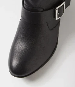 Women DIANA FERRARI Boots-Zarelli Black Leather Ankle Boots