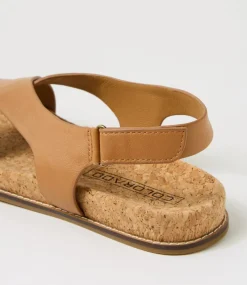 Women COLORADO Comfort|Flats-Zari Tan Leather Sandals