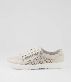 Women SUPERSOFT Comfort|Sneakers-Zarina Almond Silver Scratch Leather Sneakers