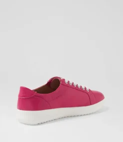 Women SUPERSOFT Comfort|Sneakers-Zarina Dark Fuchsia White Leather Sneakers