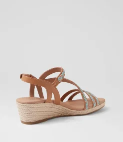 Women SUPERSOFT Comfort|Heels-Zeiti Camel Leather Sandals
