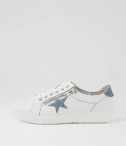 Women SUPERSOFT Comfort|Sneakers-Zings Jeans White Leather Sneakers