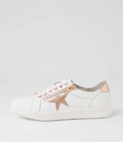 Women SUPERSOFT Comfort|Sneakers-ZINGS SU WHITE ROSE GOLD LEATHER