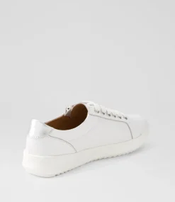 Women SUPERSOFT Sneakers-Zings White Silver Leather Sneakers