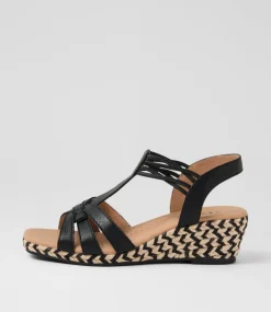 Women SUPERSOFT Heels|Sandals-Zoli Black Multi Leather Sandals