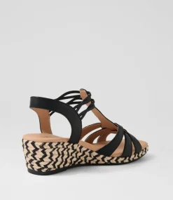 Women SUPERSOFT Heels|Sandals-Zoli Black Multi Leather Sandals