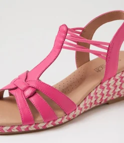 Women SUPERSOFT Comfort|Heels-Zoli Fuchsia Multi Leather Sandals