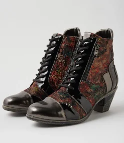 Women I LOVE BILLY Boots-Zolika Antique Multi Lace Up Boots