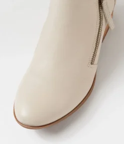 Women DIANA FERRARI Boots-Zoner Almond Natural Leather Ankle Boots