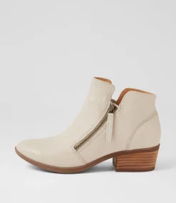 Women DIANA FERRARI Boots-Zoner Almond Natural Leather Ankle Boots