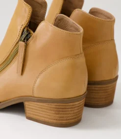 Women DIANA FERRARI Boots-ZONER DF DK TAN NATURAL HEEL LEATHER