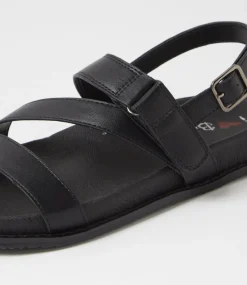 Women I LOVE BILLY Flats|Sandals-Zoorun Black Sandals