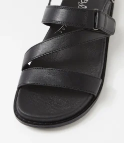 Women I LOVE BILLY Flats|Sandals-Zoorun Black Sandals