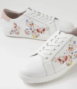 Women SUPERSOFT Comfort|Sneakers-Zutter D White Dusty Pink Leather Sneakers