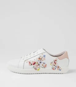 Women SUPERSOFT Comfort|Sneakers-Zutter D White Dusty Pink Leather Sneakers