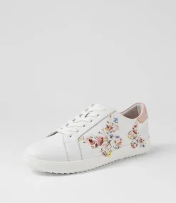 Women SUPERSOFT Comfort|Sneakers-Zutter D White Dusty Pink Leather Sneakers